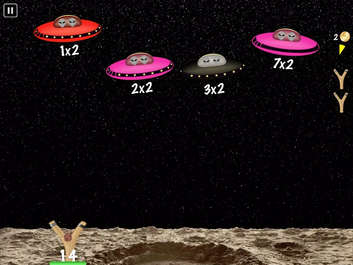Arithmetic Invaders: Grade 2 Math Facts iPad  Screenshots