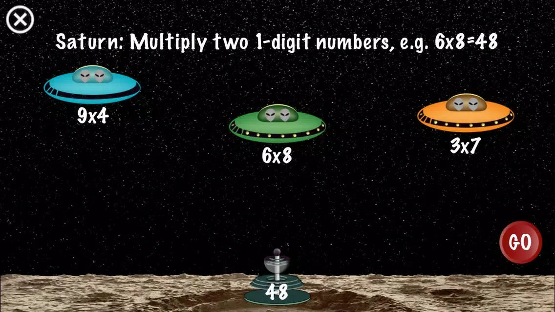 Zrzuty ekranu Arithmetic Invaders: Grade 3 Math Facts