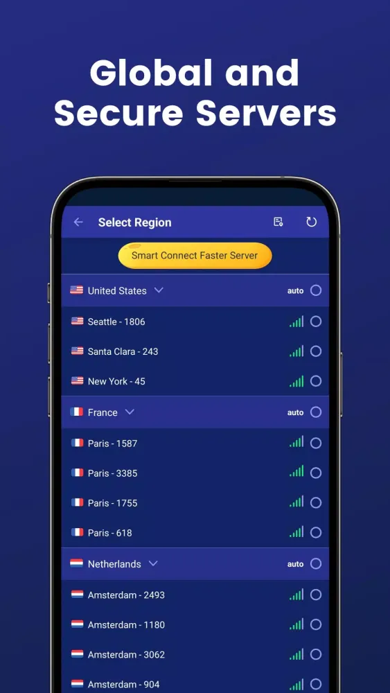 Zrzuty ekranu Rocket VPN -Security&Smart