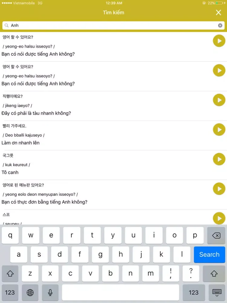 تصاویر Tiếng Hàn Bỏ Túi iPad 