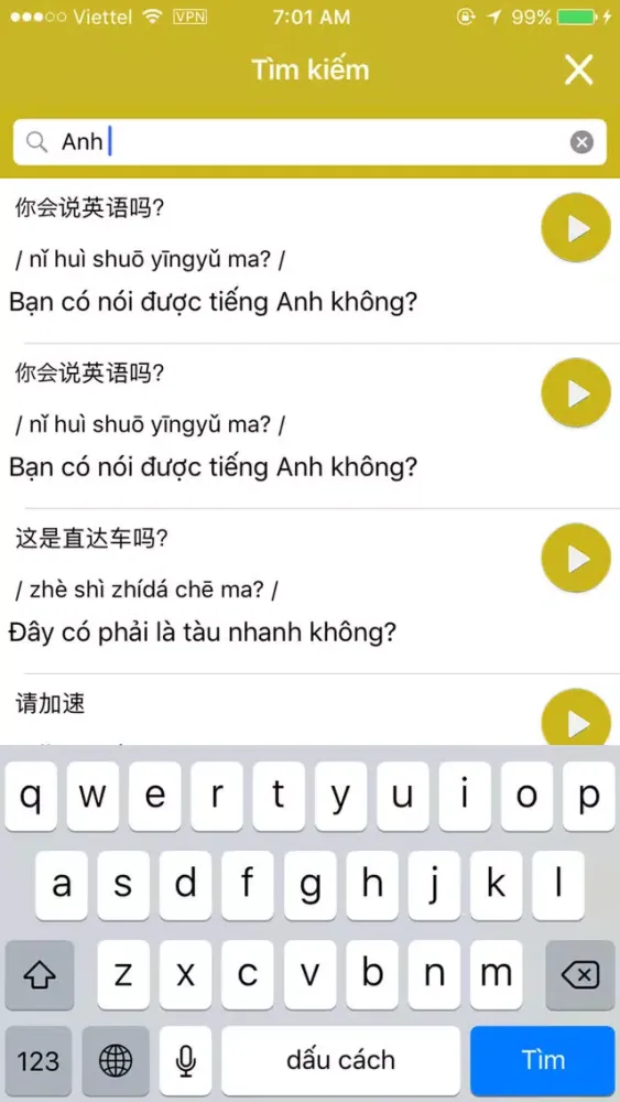 Ảnh chụp màn hình của Tiếng Trung Bỏ Túi