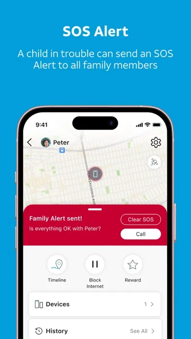 Screenshot di AT&T Secure Family® parent app