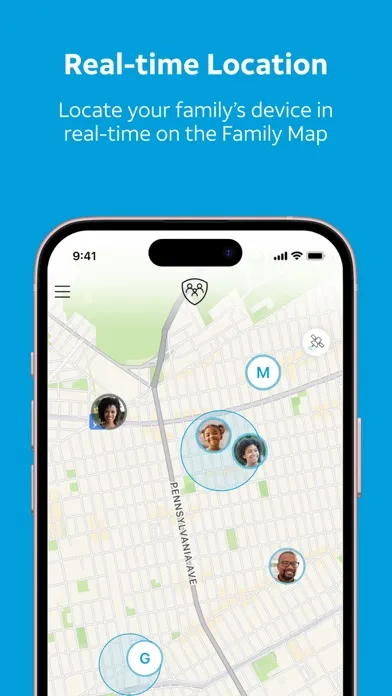 Screenshot di AT&T Secure Family® parent app
