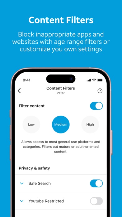 تصاویر AT&T Secure Family® parent app