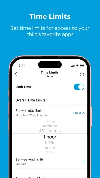 Screenshot di AT&T Secure Family® parent app