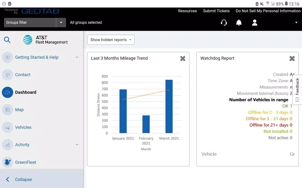 Captures d'écran de AT&T Fleet Management