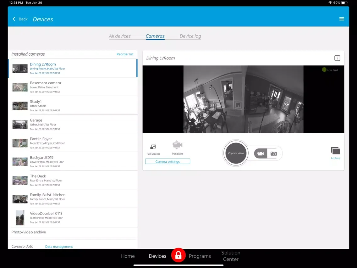 AT&T Digital Life iPad  Screenshots