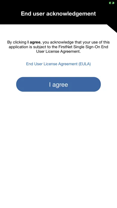 Screenshot di FirstNet Single Sign-On