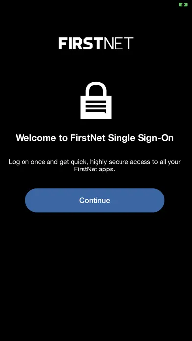 Screenshot di FirstNet Single Sign-On