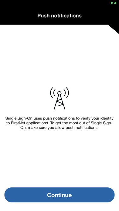 Tangkapan layar FirstNet Single Sign-On