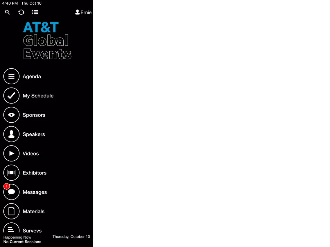 Capturas de pantalla de ATT Global Events iPad 