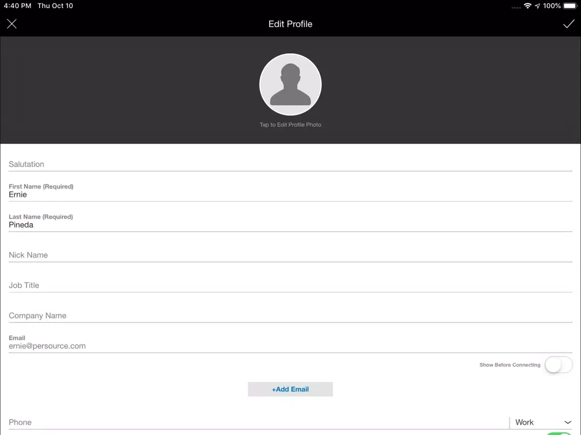 Capturas de pantalla de ATT Global Events iPad 