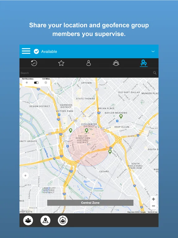 Tangkapan skrin AT&T Enhanced PTT/ FirstNet RR iPad 