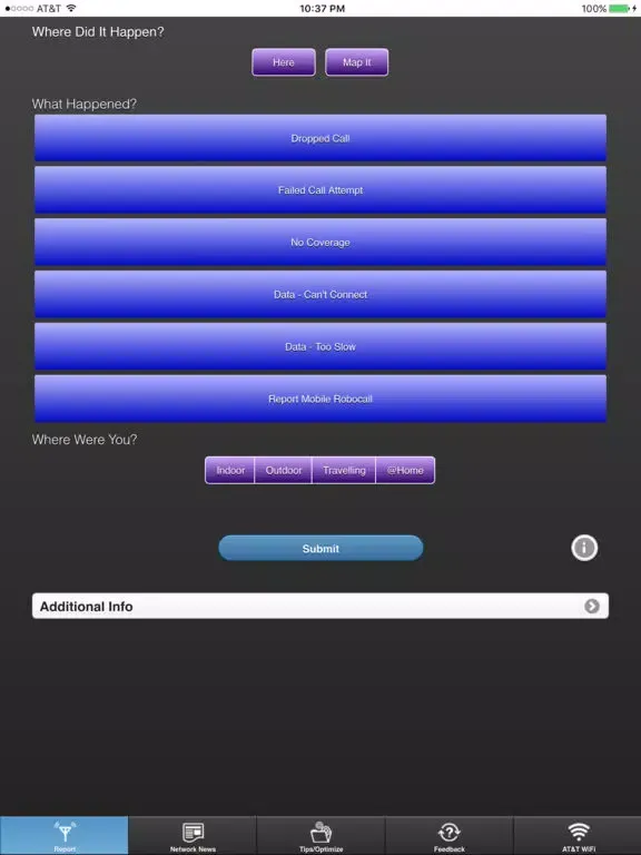 AT&T Mark the Spot iPad  স্ক্রিনশট