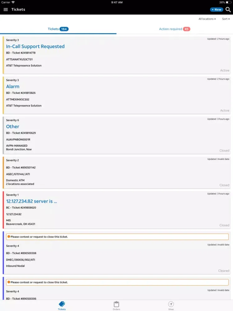 AT&T BizCenter iPad 应用截图