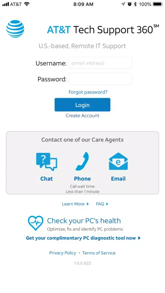 Tangkapan layar AT&T Tech360℠