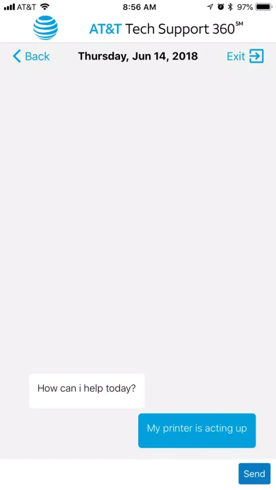 Tangkapan layar AT&T Tech360℠