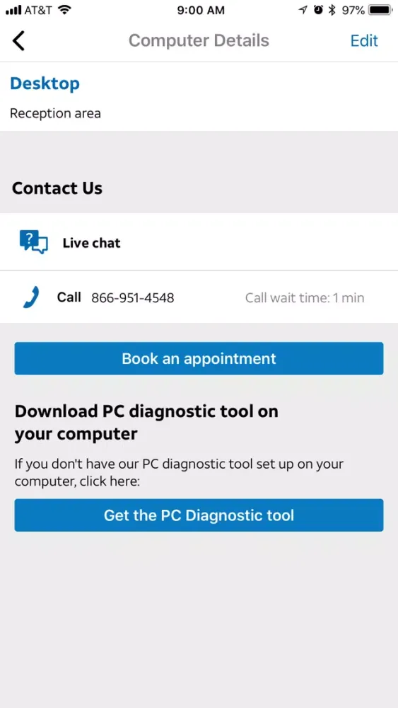 Tangkapan layar AT&T Tech360℠