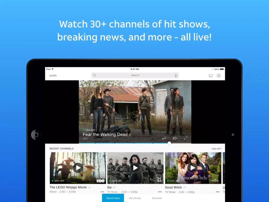 Captures d'écran de AT&T WatchTV iPad 