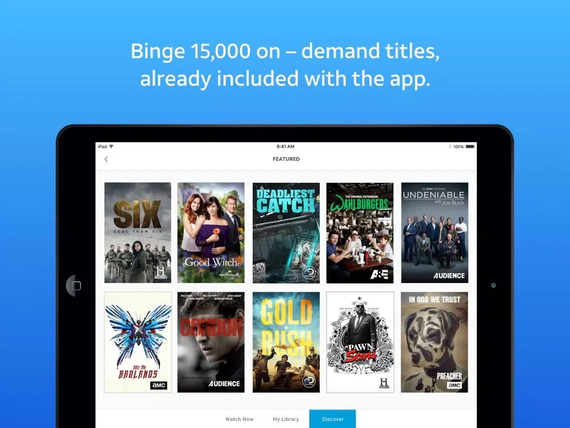 Captures d'écran de AT&T WatchTV iPad 