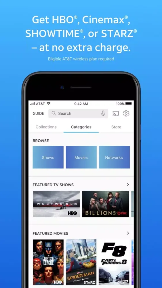 Captures d'écran de AT&T WatchTV