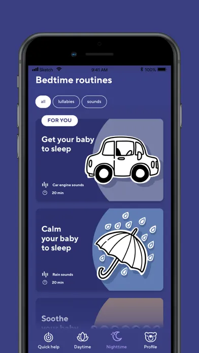 Ảnh chụp màn hình của Baby Sleep Sounds by Sleeepy