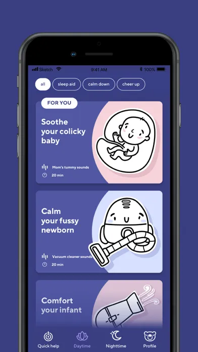 Ảnh chụp màn hình của Baby Sleep Sounds by Sleeepy