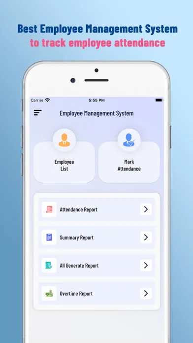 Employee Attendance System 스크린샷