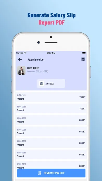 Employee Attendance System 스크린샷