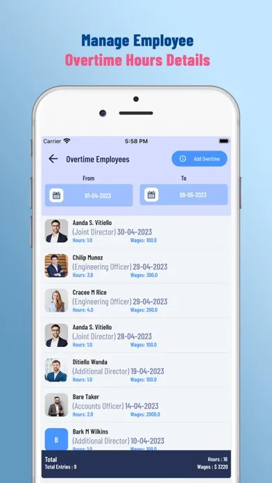Employee Attendance System 스크린샷