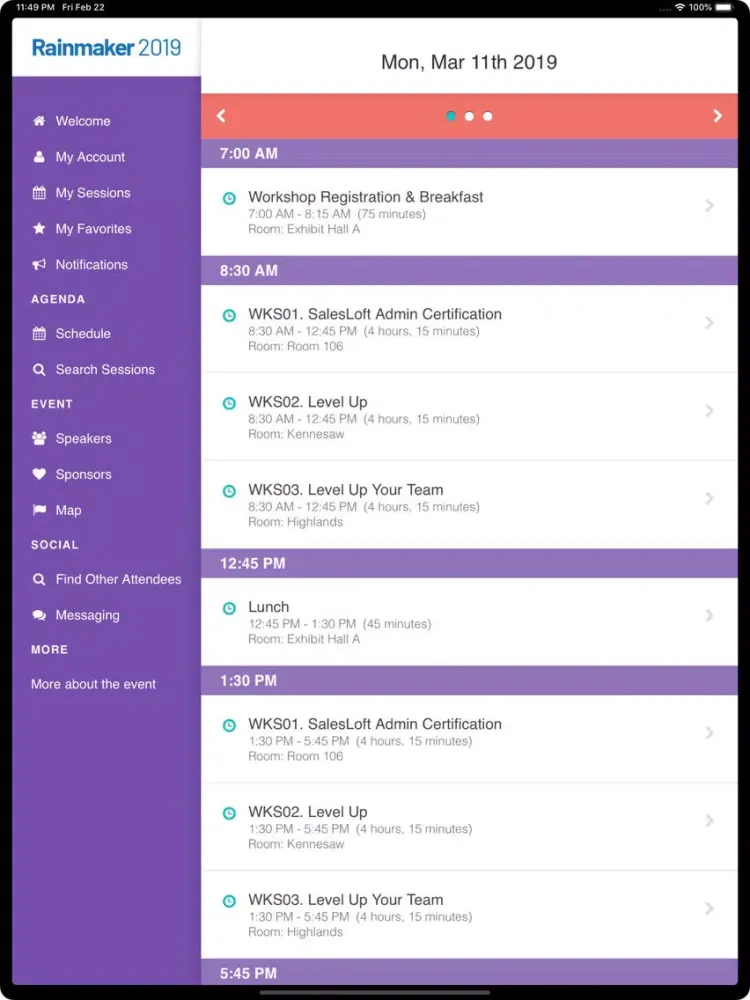 Скриншоты SalesLoft Rainmaker 2019 iPad 