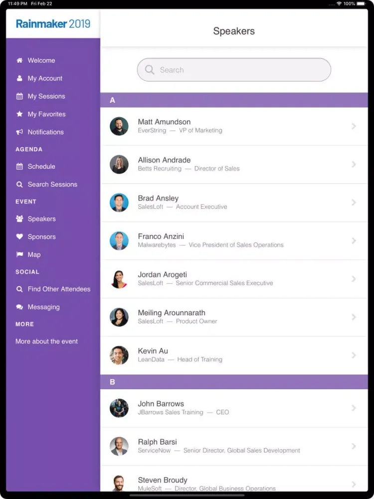 Скриншоты SalesLoft Rainmaker 2019 iPad 