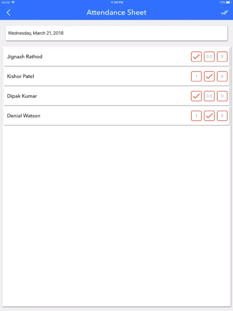 Zrzuty ekranu Attendance Management iPad 