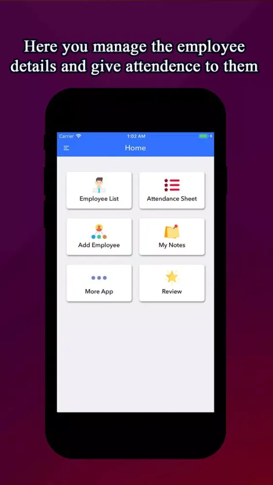 Zrzuty ekranu Attendance Management