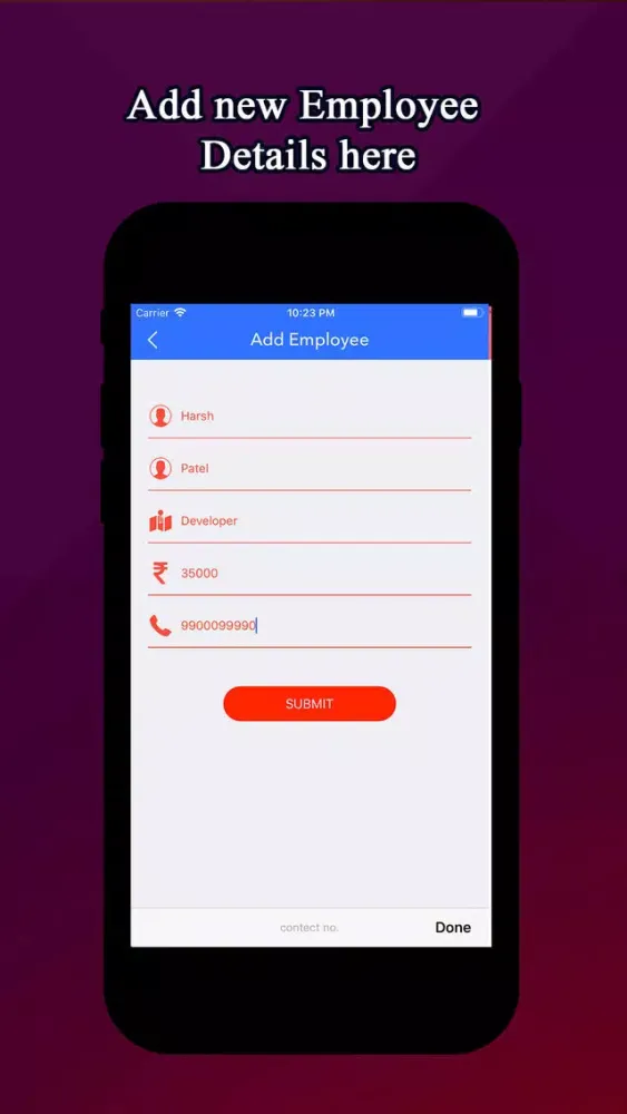 Zrzuty ekranu Attendance Management