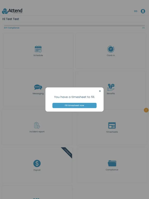 ภาพหน้าจอของ Attend Home Care iPad 