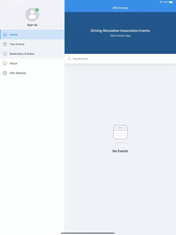 DSA Conferences iPad  スクリーンショット