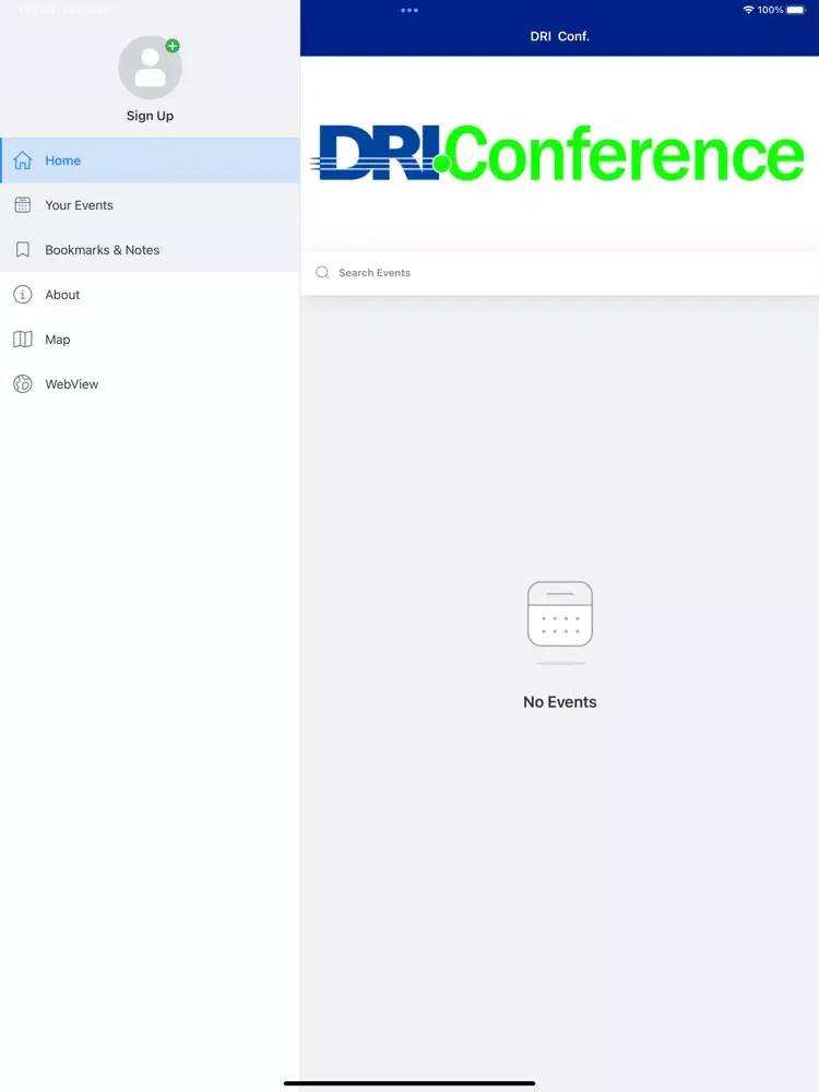 Zrzuty ekranu DRI Conference iPad 