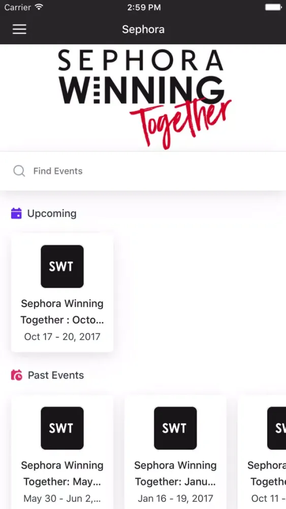 Captures d'écran de Sephora Winning Together