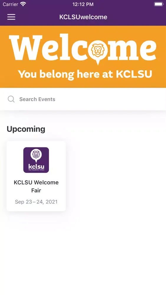 Zrzuty ekranu KCLSU Welcome