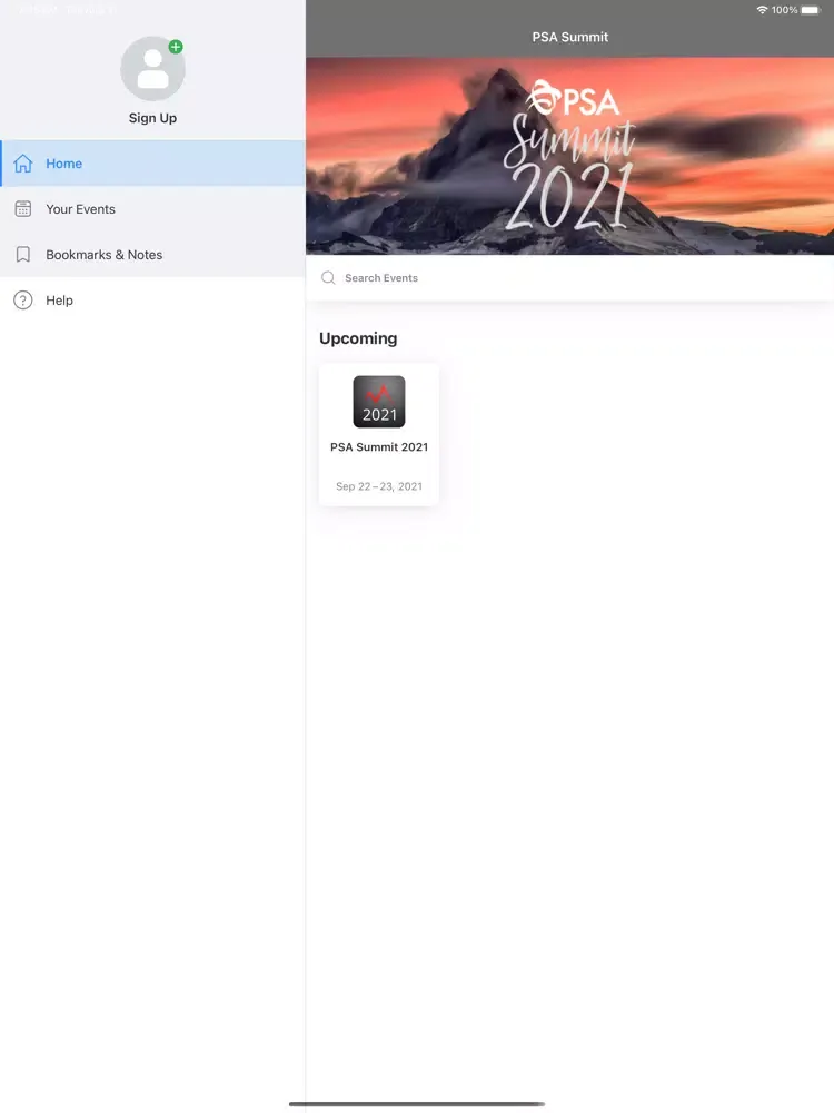 PSA Summit iPad  स्क्रीनशॉट