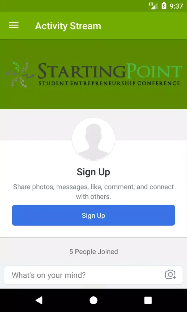 Capturas de tela do Starting Point Conference