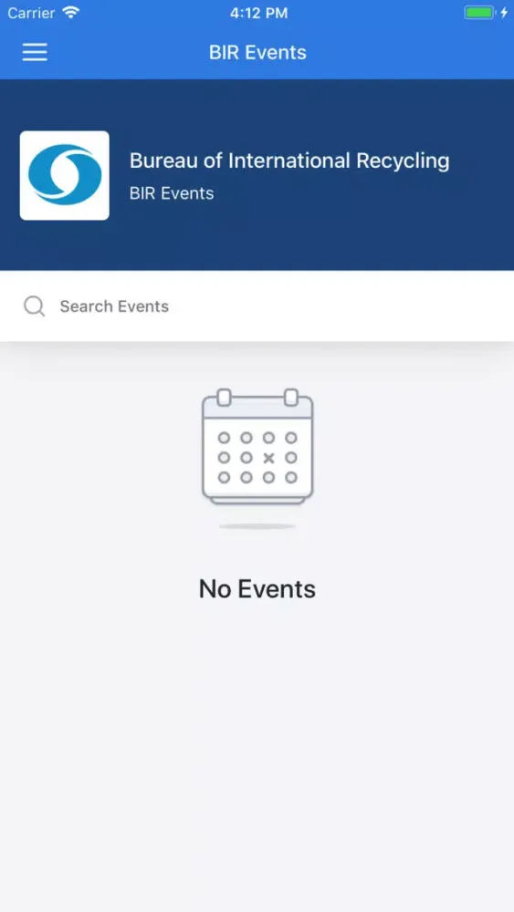 BIR Events Screenshots