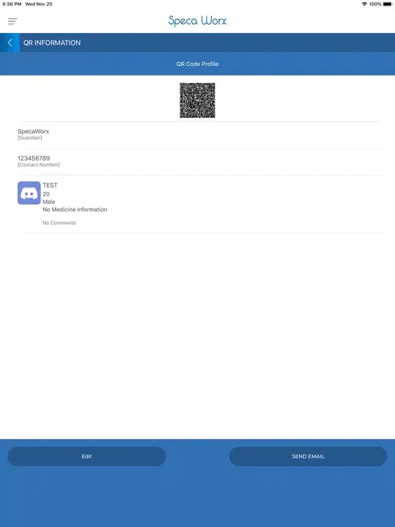 Capturas de tela do Speca Worx iPad 