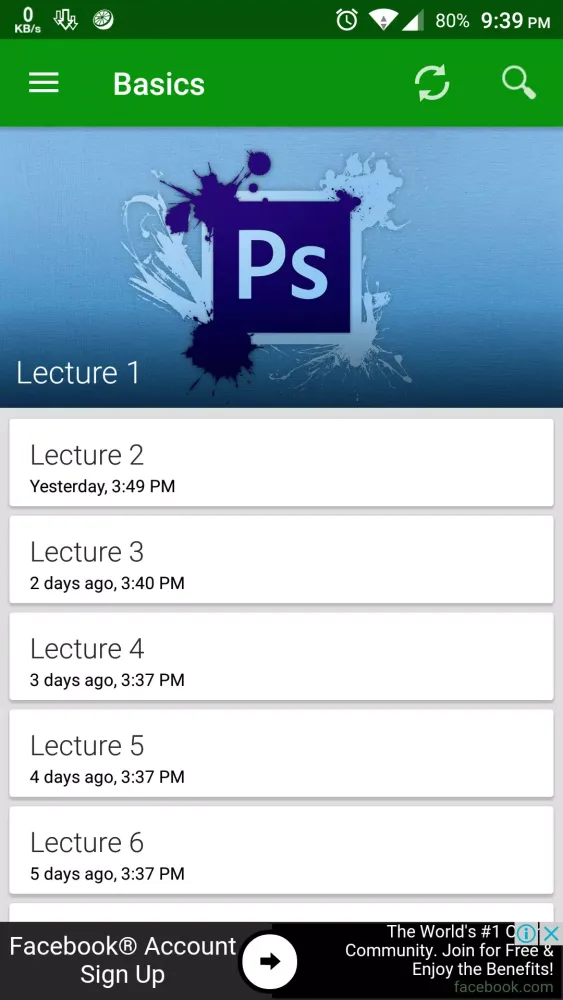 Learn Photoshop Screenshots