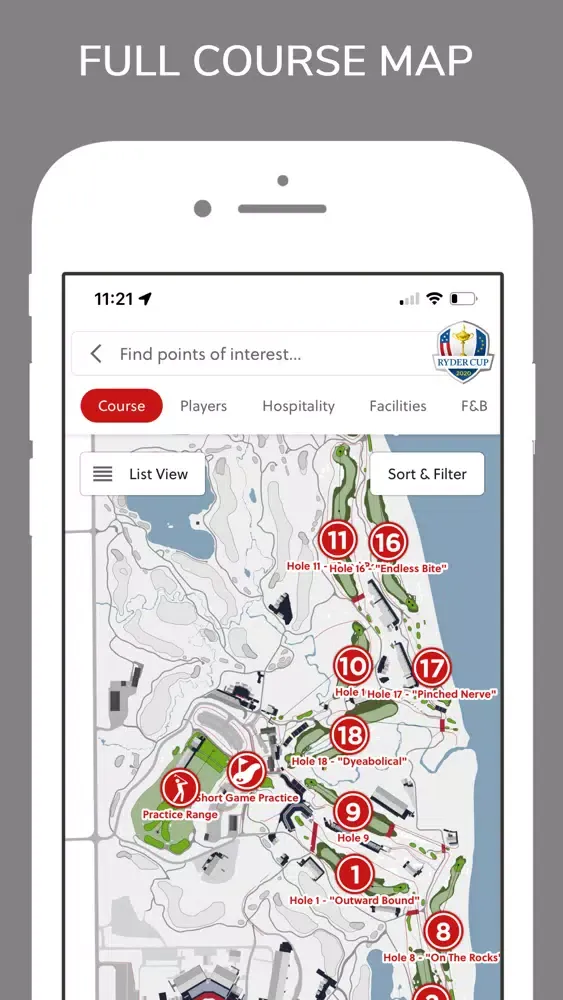 Captures d'écran de Ryder Cup On-Site Guide