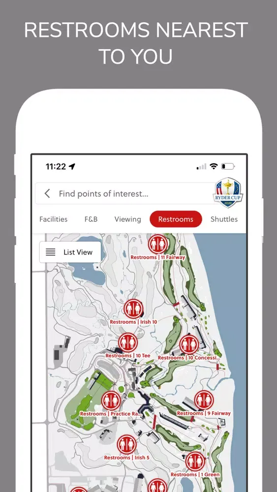 Captures d'écran de Ryder Cup On-Site Guide