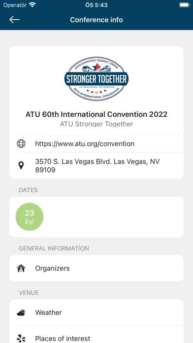 Zrzuty ekranu ATU 60th Intl. Convention 2022