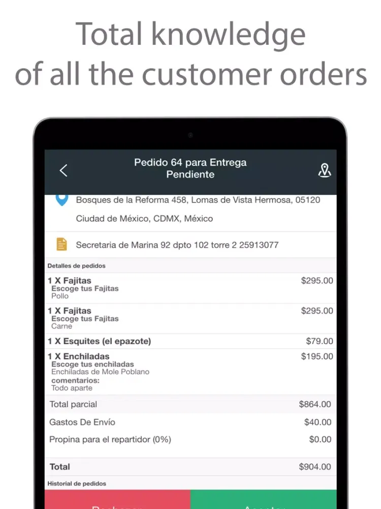 Capturas de tela do A TU PUERTA MEXICO BUSINESS iPad 