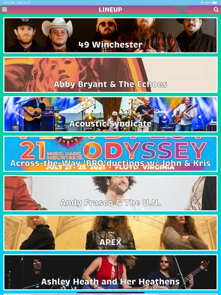 FloydFest iPad  스크린샷